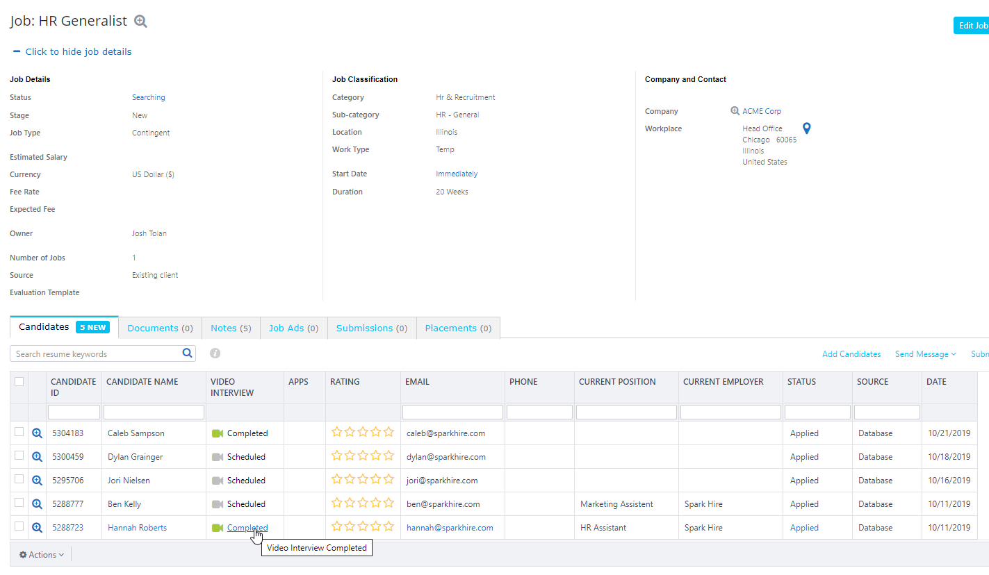How to set up the integration with JobAdder Spark Hire