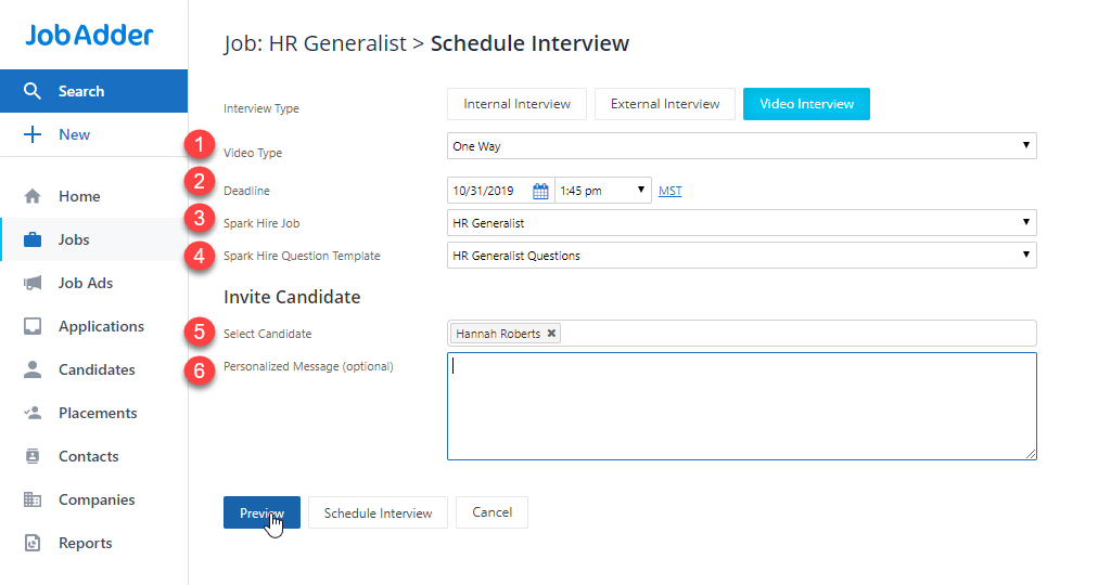 How to set up the integration with JobAdder Spark Hire
